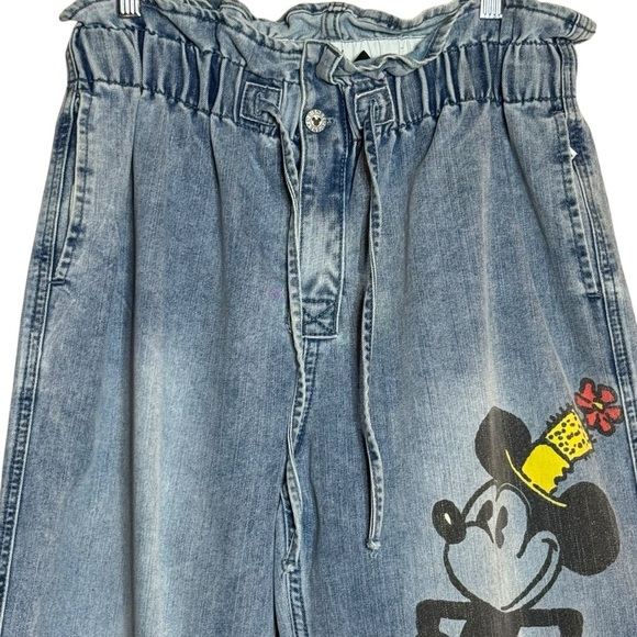 Mickey and Minnie Mouse Drawstring Denim Pants for Women by Her Universe SZ. M - Picture 4 of 15